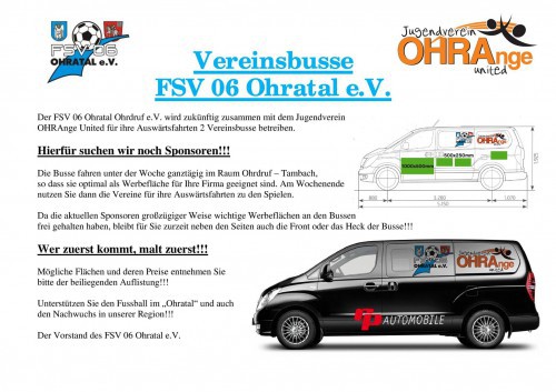 Sponsoring Vereinsbusse FSV 06 Ohratal